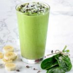 Green smoothie with bananas and spinach