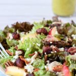 Roasted grape salad with blue cheese crumbles