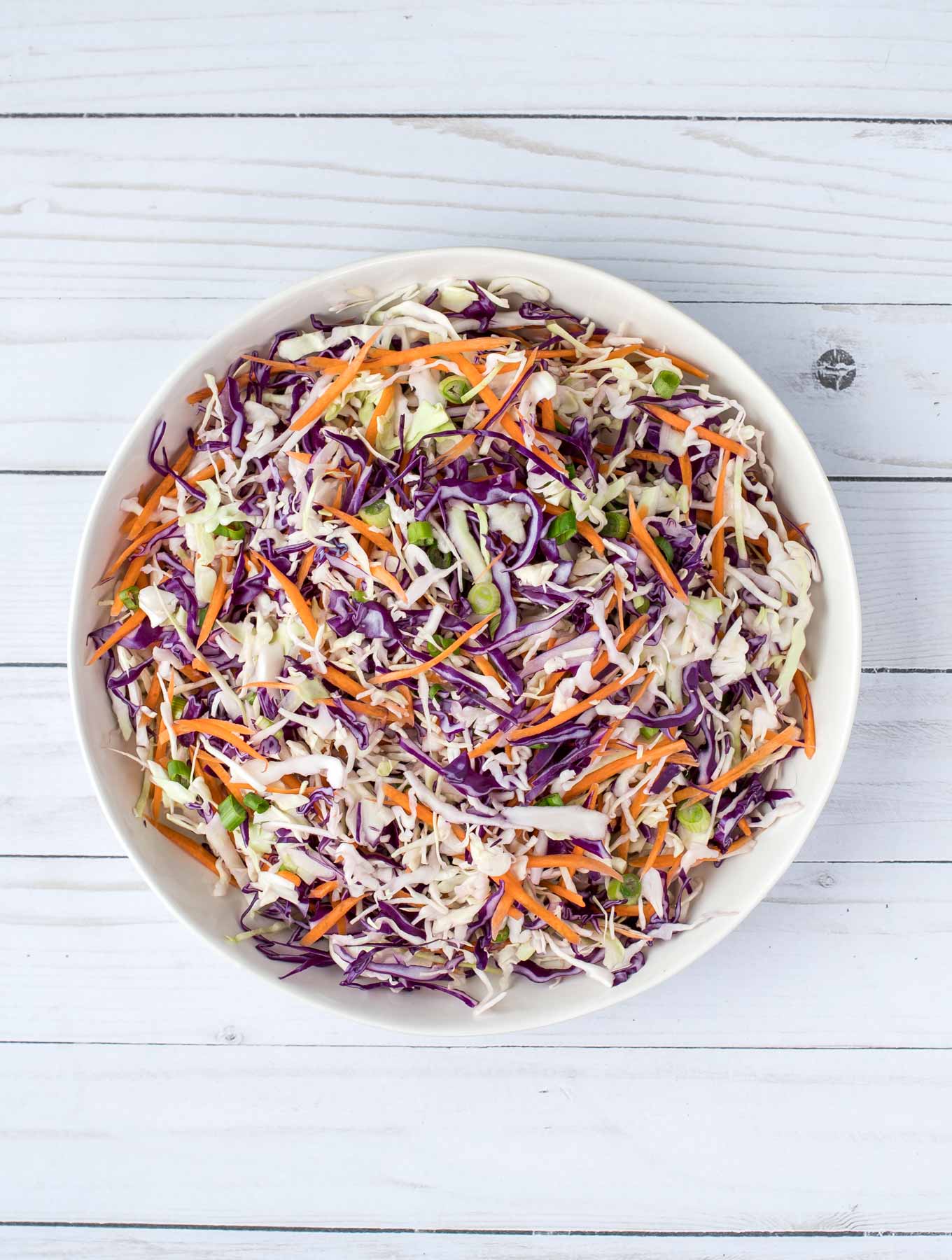A bowl of colorful slaw