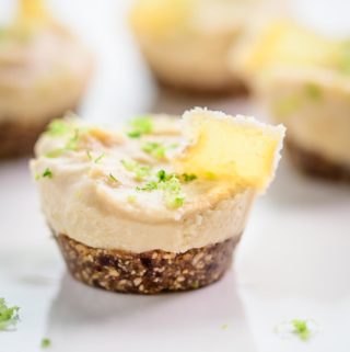 No Bake Lemongrass Cheesecake with Candied Ginger Crust