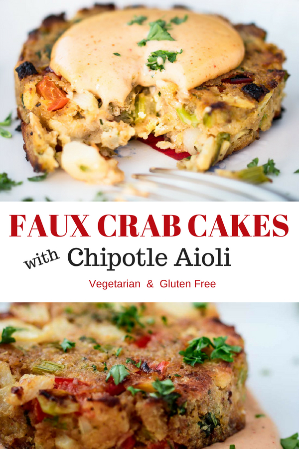 Faux crab cakes with chipotle aioli