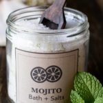 Jar of Mojito Bath Salts with Mint