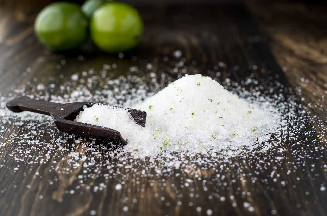 Pile of Mojito Bath Salts with Scoop