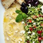 Platter of Zucchini Tabouleh with Hummus