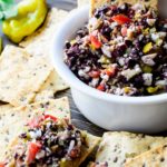 Olive Salsa with crackers