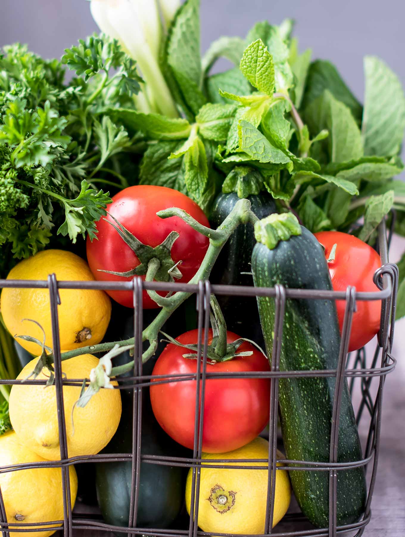 Basket of fresh veggies