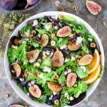 Bowl of fig & hazelnut salad