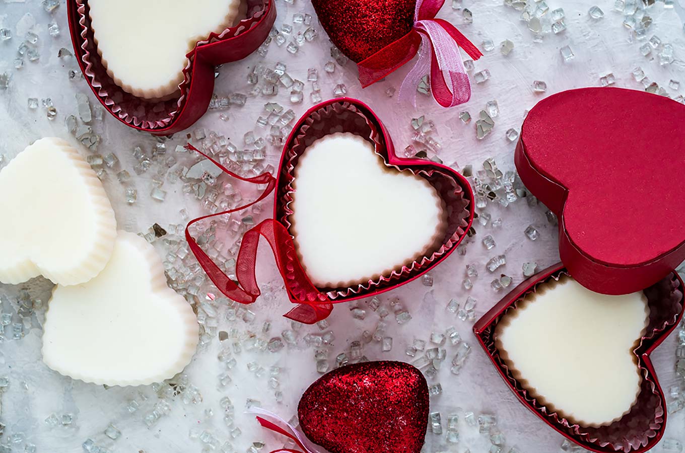 Heart shaped lotion bars