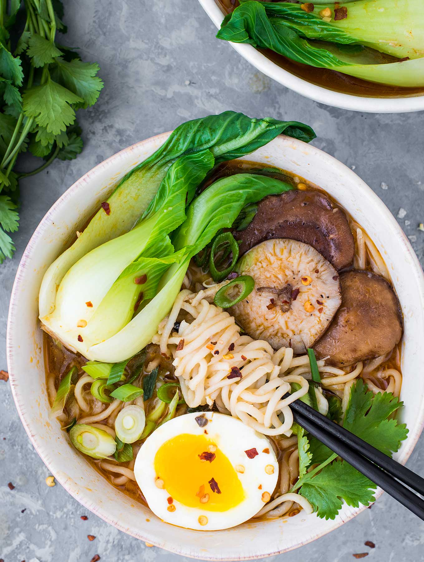 Bowl of instant pot ramen