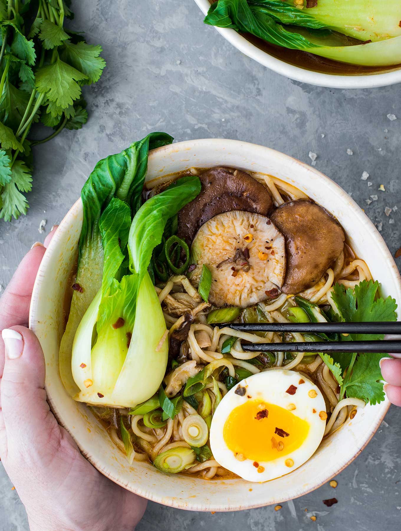 Bowl of instant pot ramen