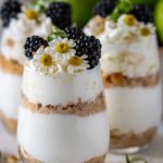 Close up of key lime pie parfait