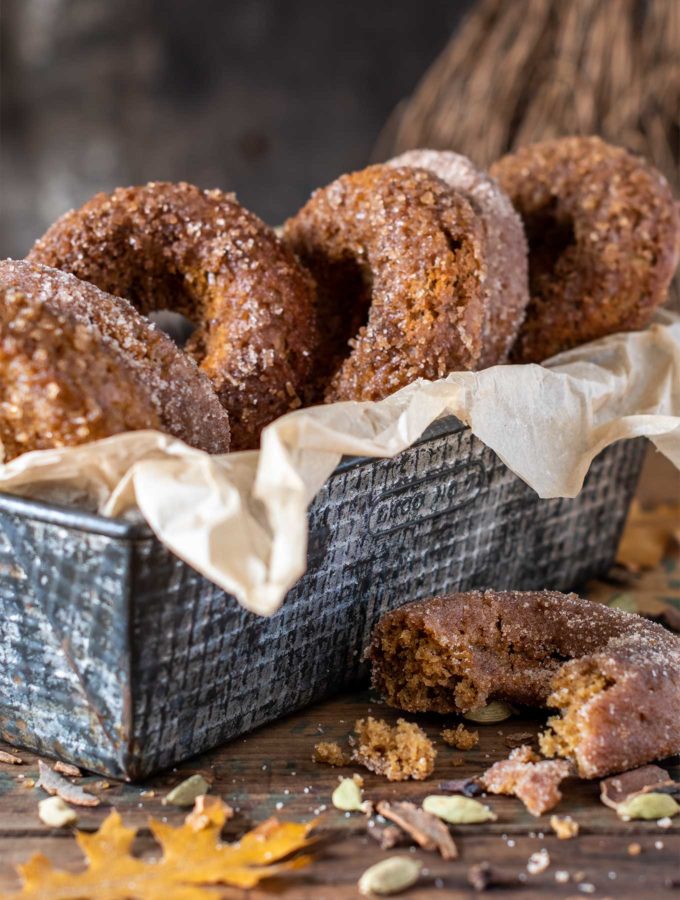 tin full of cardamom donuts